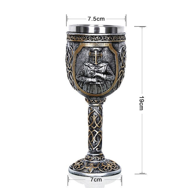 3D Gothic Skull Cup Stainless Steel Resin Fly Dragon Skeleton Design for Bar Party Home Wine Goblet Cups Halloween Gifts