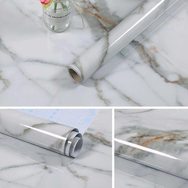 kitchen PVC wall stickers marble countertop stickers bathroom self-adhesive waterproof wallpaper