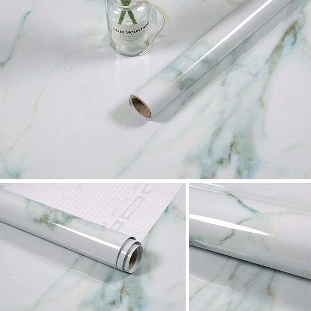 kitchen PVC wall stickers marble countertop stickers bathroom self-adhesive waterproof wallpaper