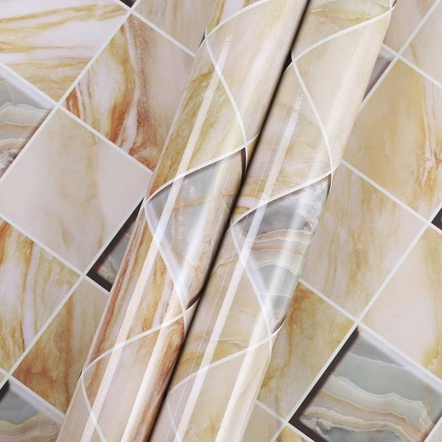 kitchen PVC wall stickers marble countertop stickers bathroom self-adhesive waterproof wallpaper
