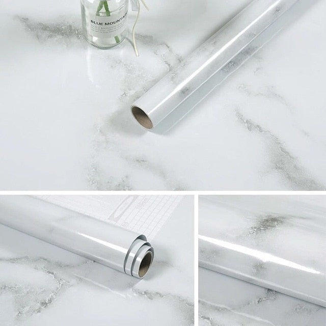 kitchen PVC wall stickers marble countertop stickers bathroom self-adhesive waterproof wallpaper