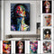 Abstract Woman Face Graffiti Street Art Oil Painting on Canvas Posters and Prints Pop Wall Art for Living Room Decor Watercolor