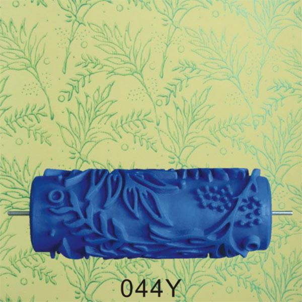 Flower Texture Blue Painting Roller Paint Machine Wall Decoration Decor DIY rubber decorative  wall pattern design roller wallpa